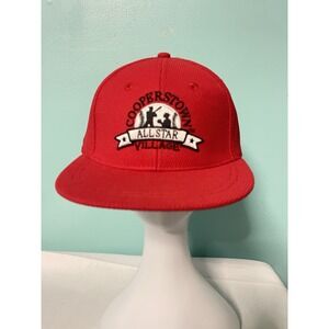 Cooperstown All Star Village Hat Cap Mens Fitted Red L/XL Cooperstown Pro Series